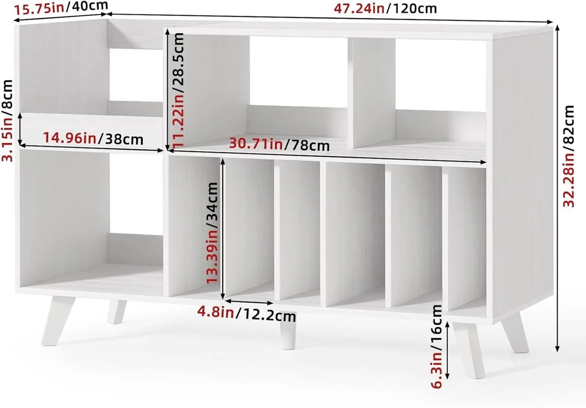 Large Record Player Stand Turntable with Storage - Image 4