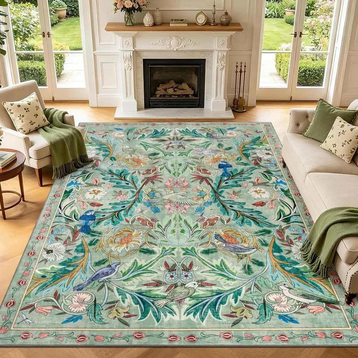 Washable Area Rug for Living Room Boho - Image 1