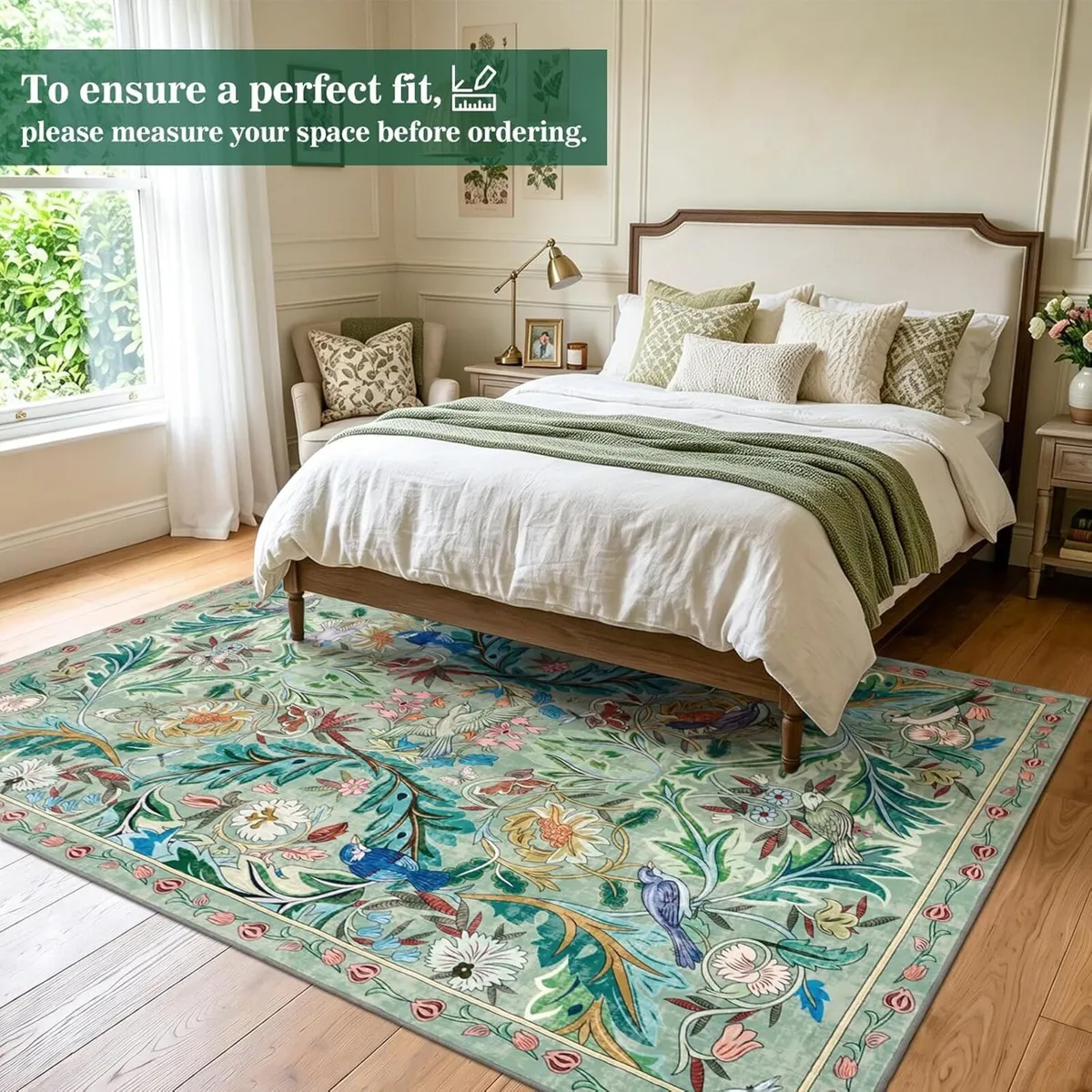 Washable Area Rug for Living Room Boho - Image 2