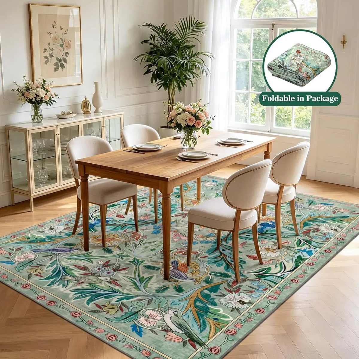 Washable Area Rug for Living Room Boho - Image 3