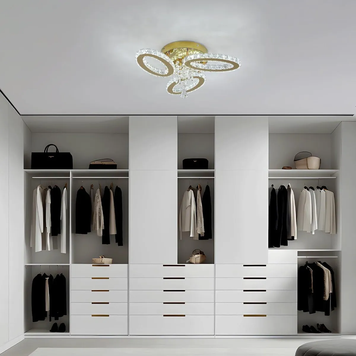 Crystal Chandelier Flush Mount Light Dining Room - Image 4