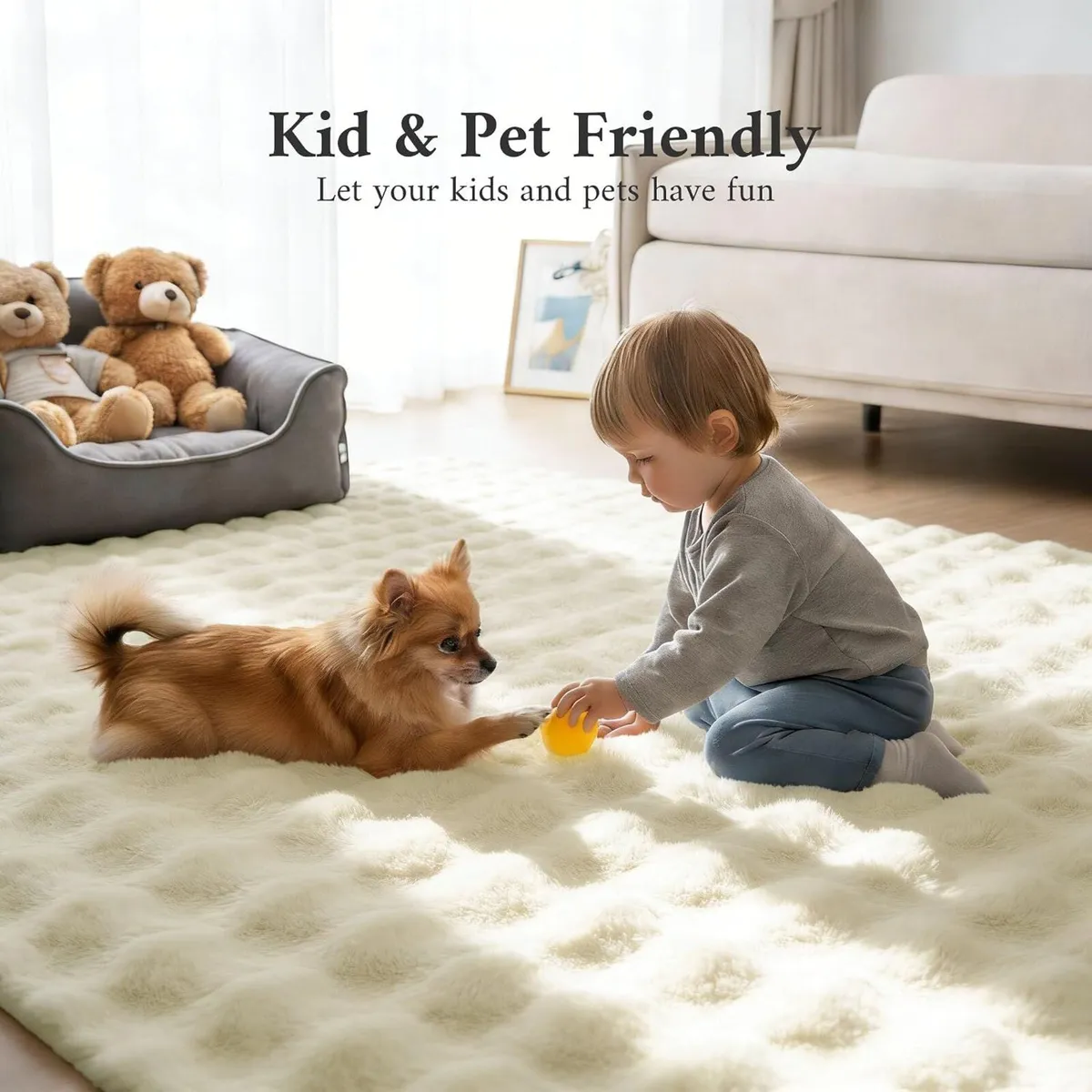 3d Bubble Washable Large Rugs Living Room - Image 4