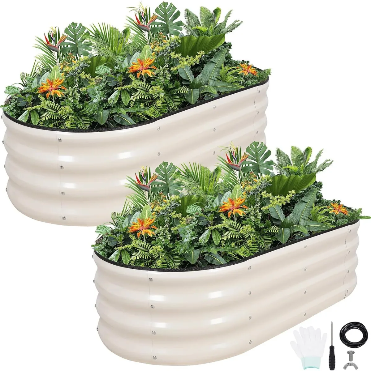 Galvanized Raised Garden Bed Kit 2pcs - Image 1