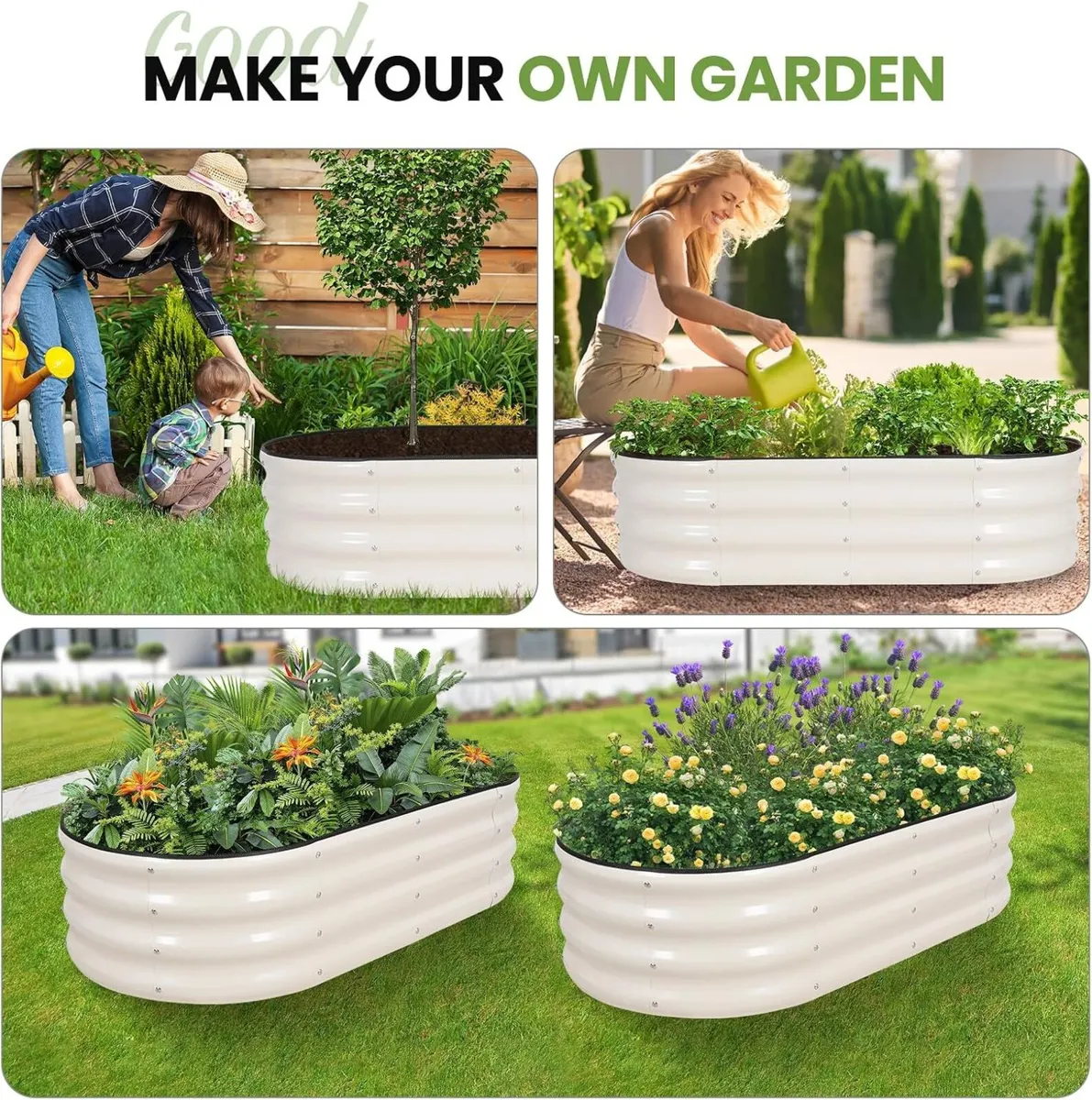 Galvanized Raised Garden Bed Kit 2pcs - Image 2