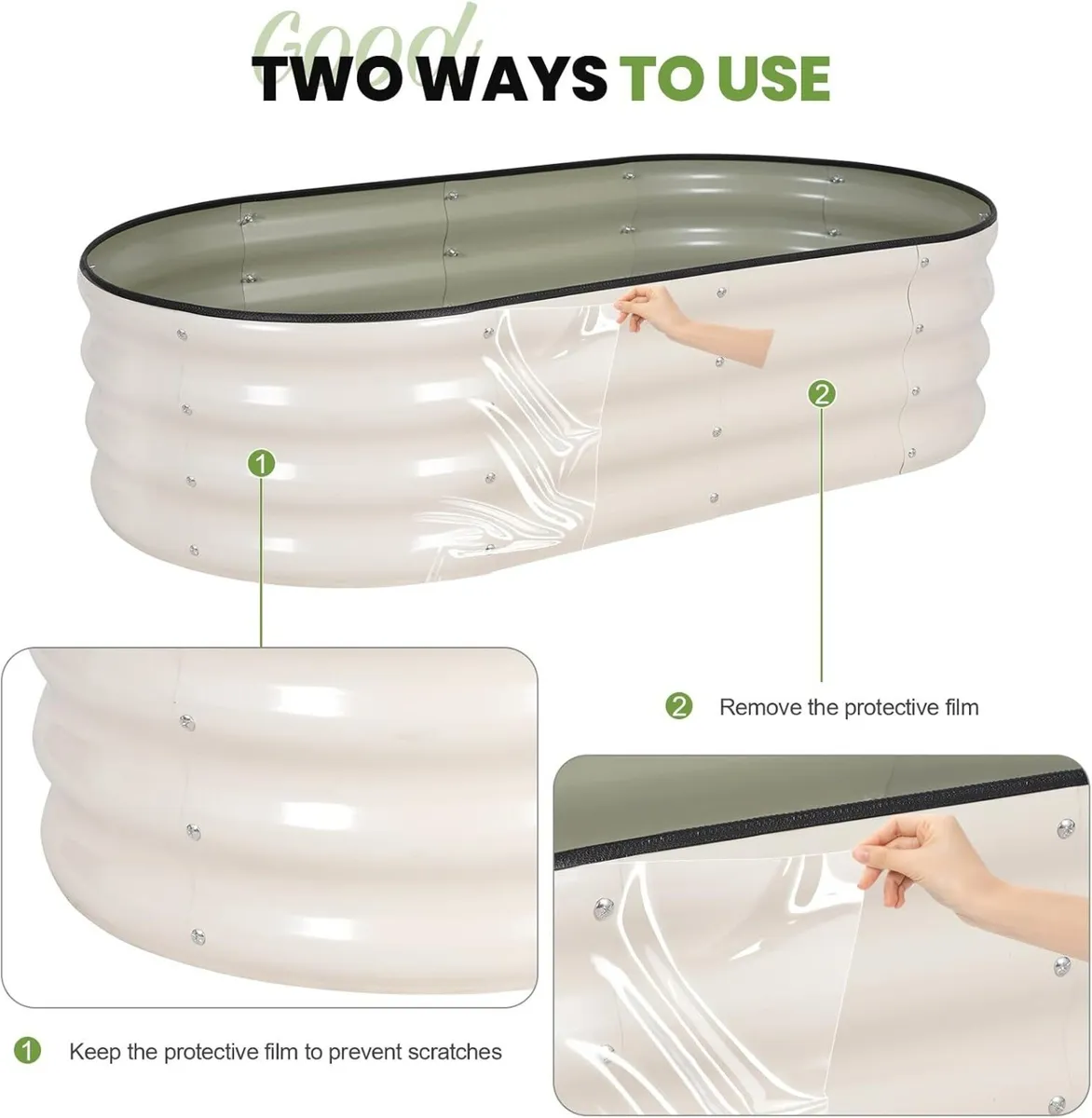 Galvanized Raised Garden Bed Kit 2pcs - Image 4