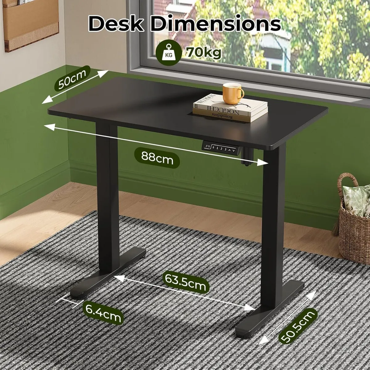 88CM Small Standing Desk with Whole-Piece Top - Image 2