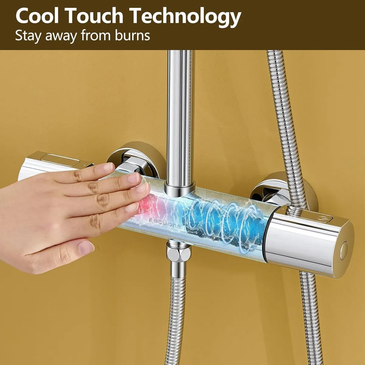 Thermostatic Shower System Stainless Steel 25CM - Image 3