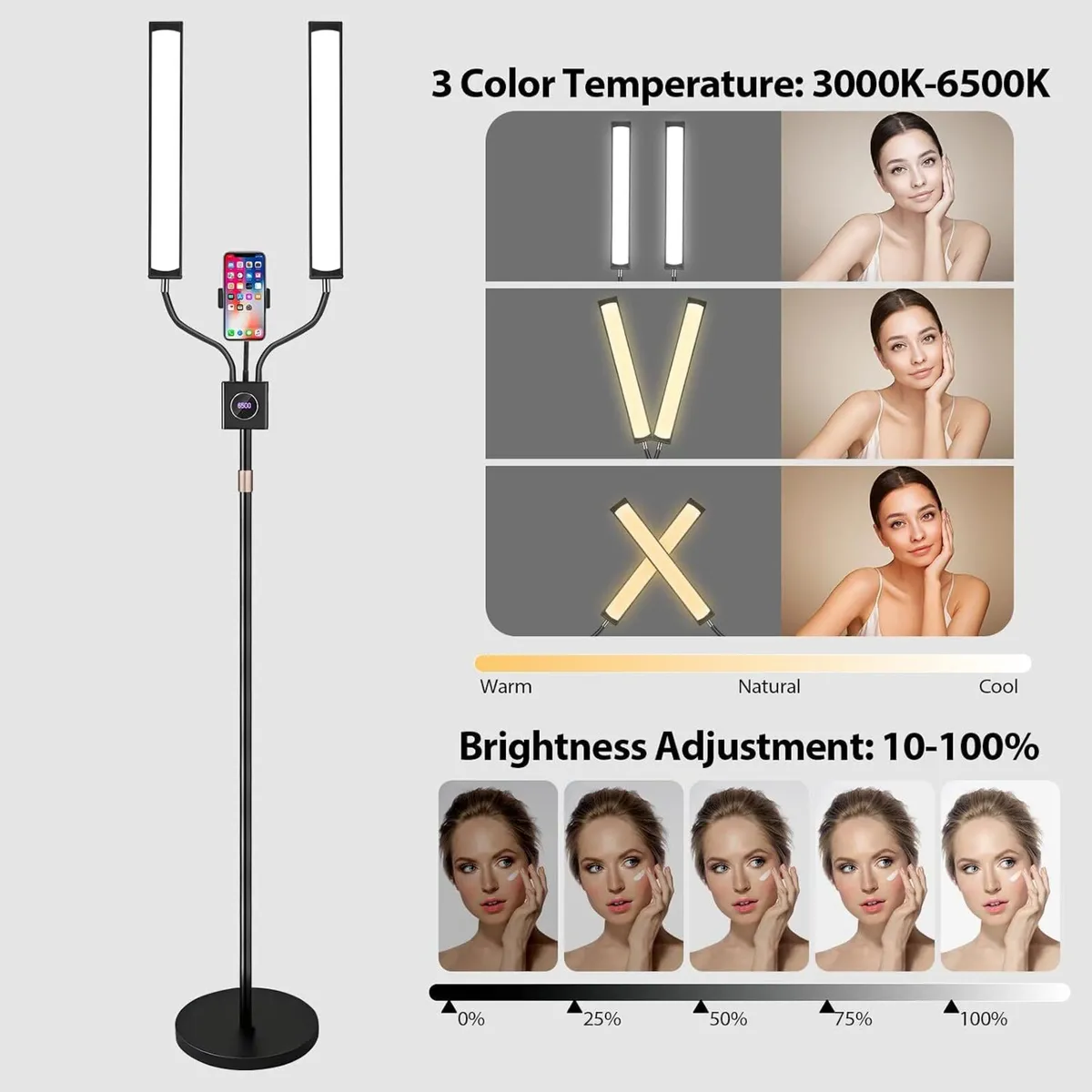 Dual Arms Lash Light Dimmable 3 Colour Tattoo - Image 3