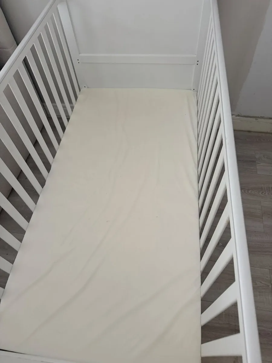Baby Cot and Mattress - Image 1