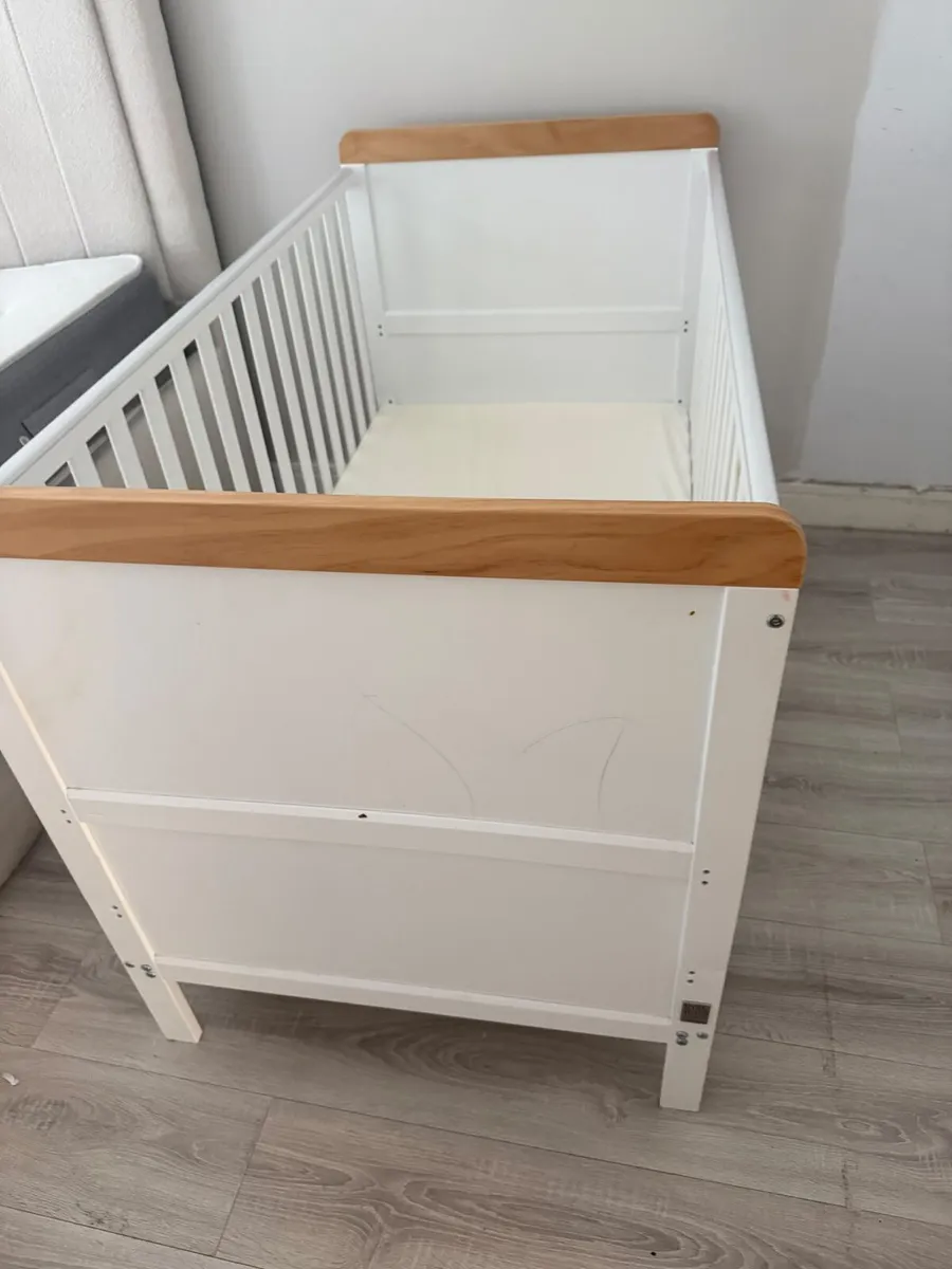 Baby Cot and Mattress - Image 2
