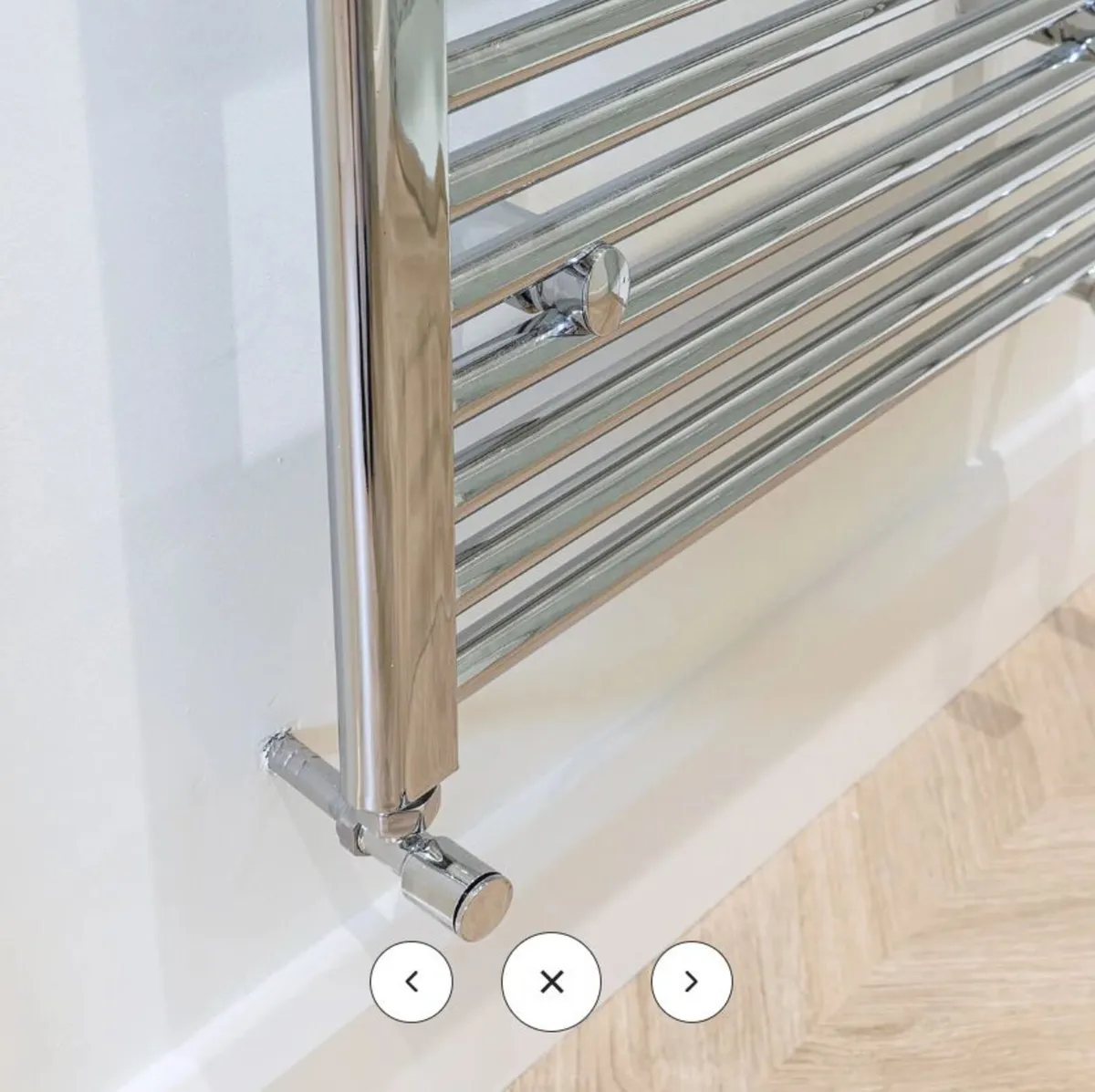 Eliseo Ricci 1200 x 500mm Straight Heated Towel - Image 4