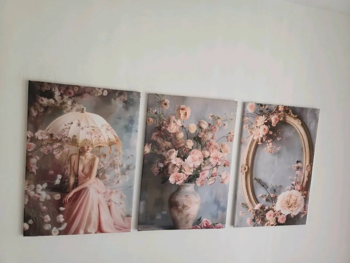 3 framed canvas 45x65cm each - Image 3