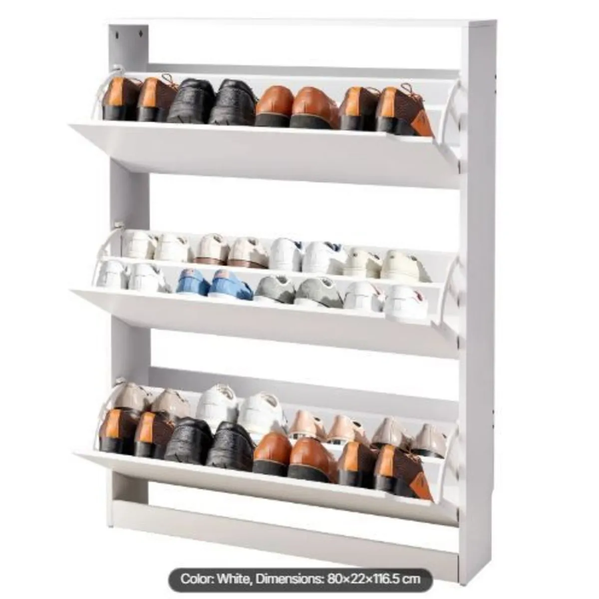 Shoe Cabinet with 3 Flip Drawers - Image 2