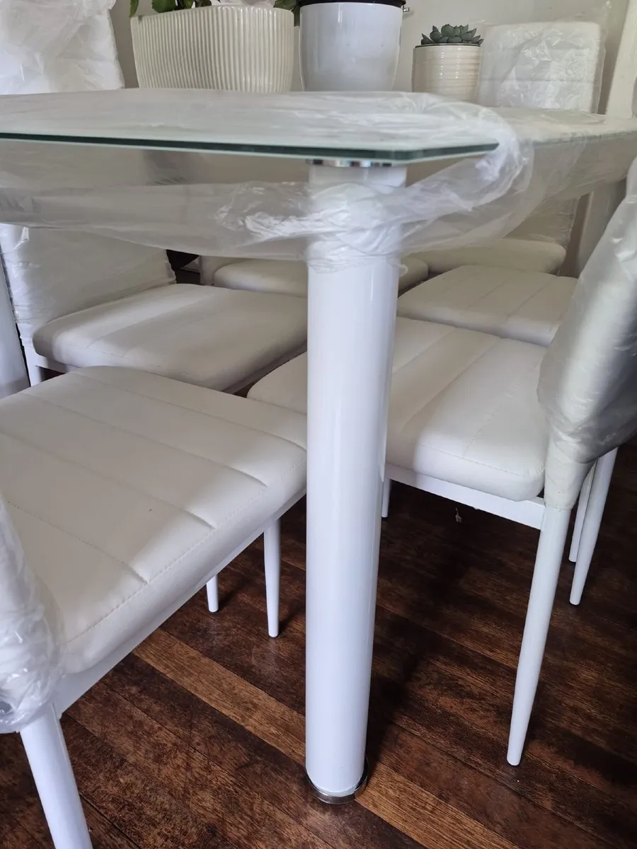 Glass Dining Table + 6 Chairs | FREE Delivery - Image 3