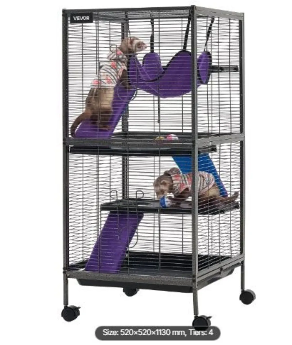 Metal Small Animal Cage 113 cm 4-Tier - Image 4