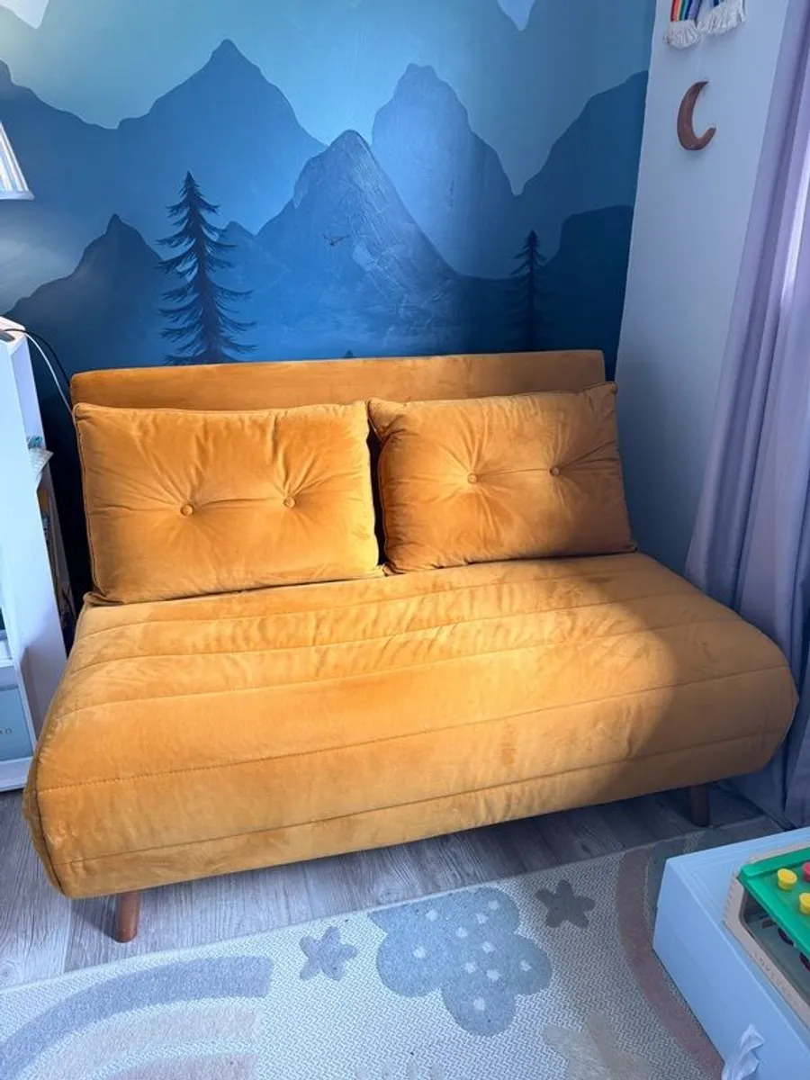 Mustard Sofa Bed from SLF.ie - Image 2