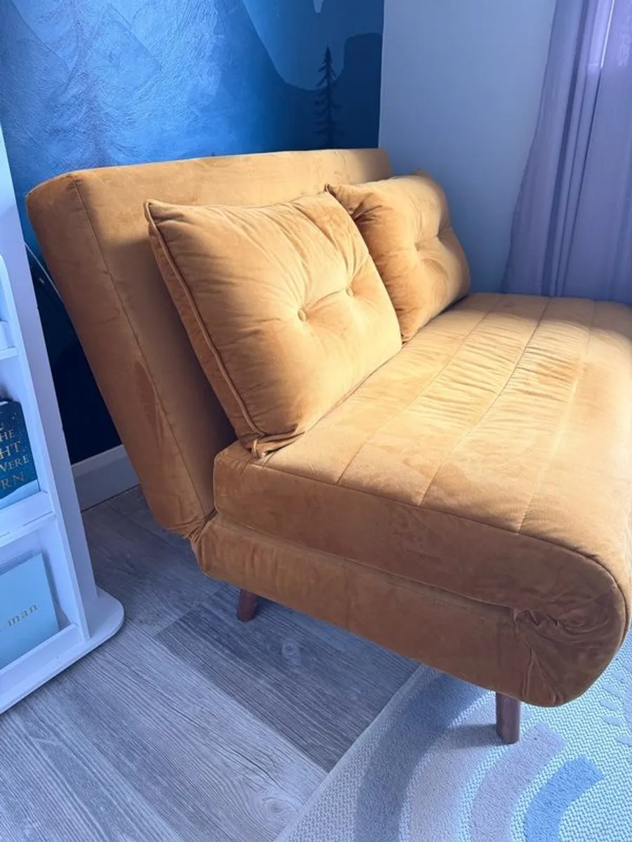 Mustard Sofa Bed from SLF.ie - Image 3