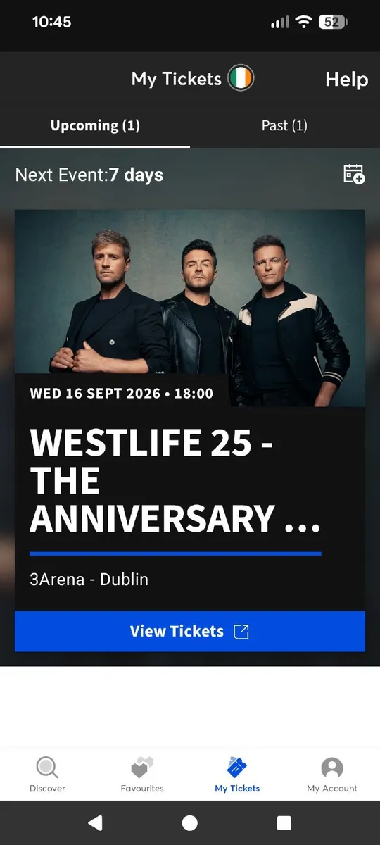 Westlife Ticket