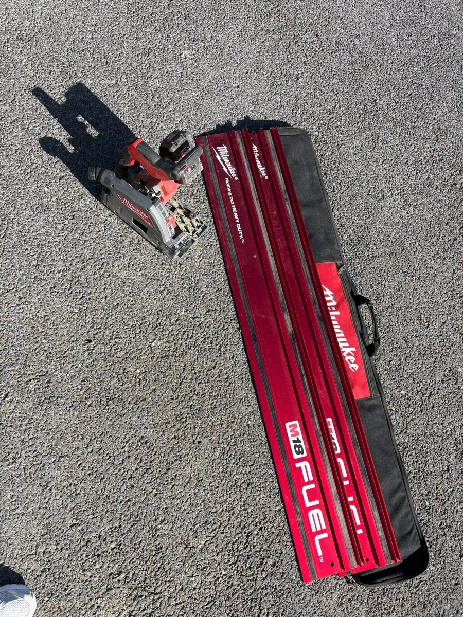 Milwaukee M18 FUEL 165mm track saw + rail + batter - Image 2