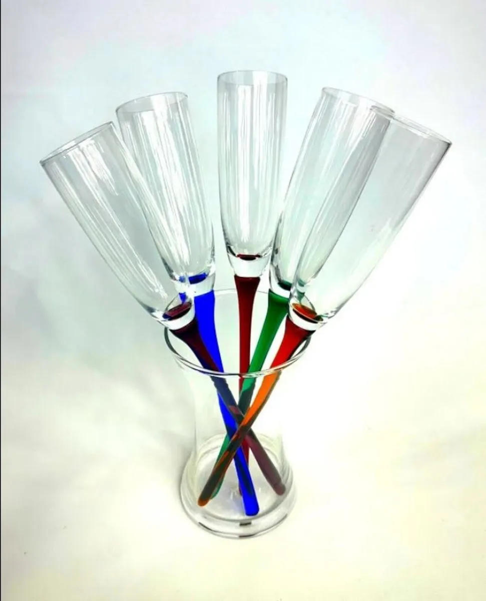 Vintage Harrods Bouquet Glassware Set-5 Glasses - Image 1