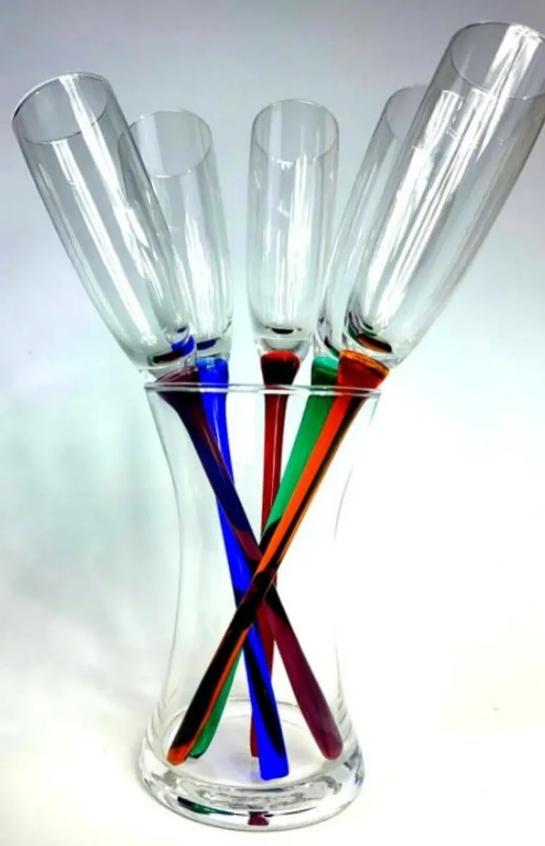 Vintage Harrods Bouquet Glassware Set-5 Glasses - Image 2