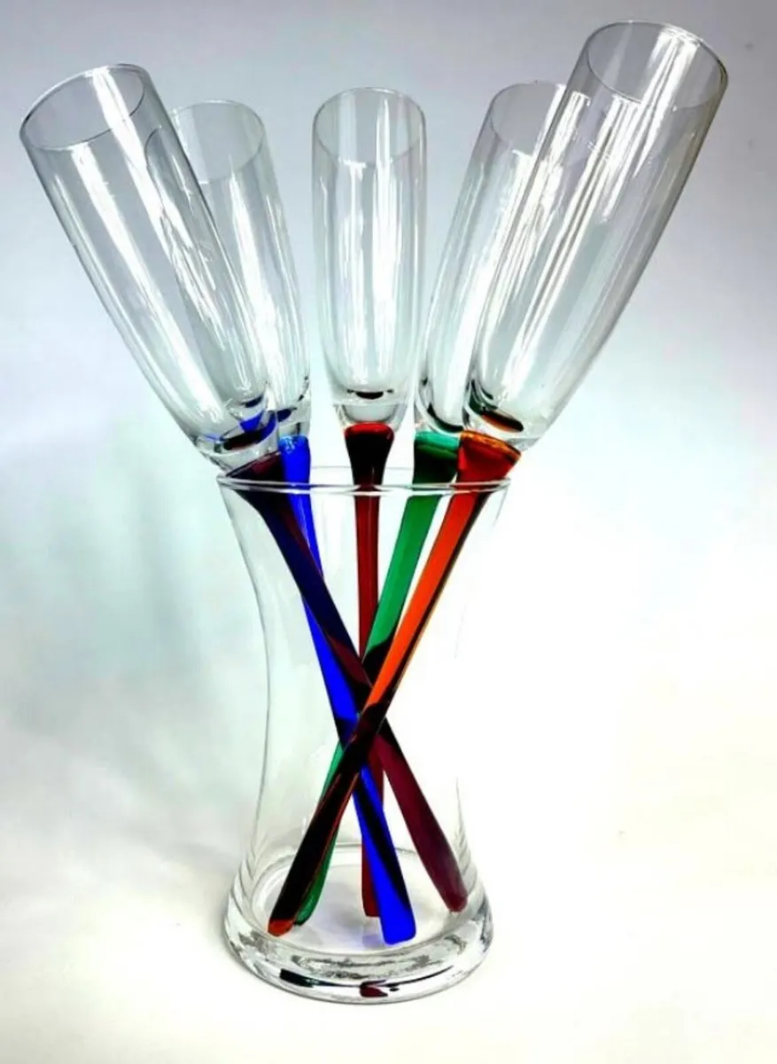 Vintage Harrods Bouquet Glassware Set-5 Glasses - Image 4