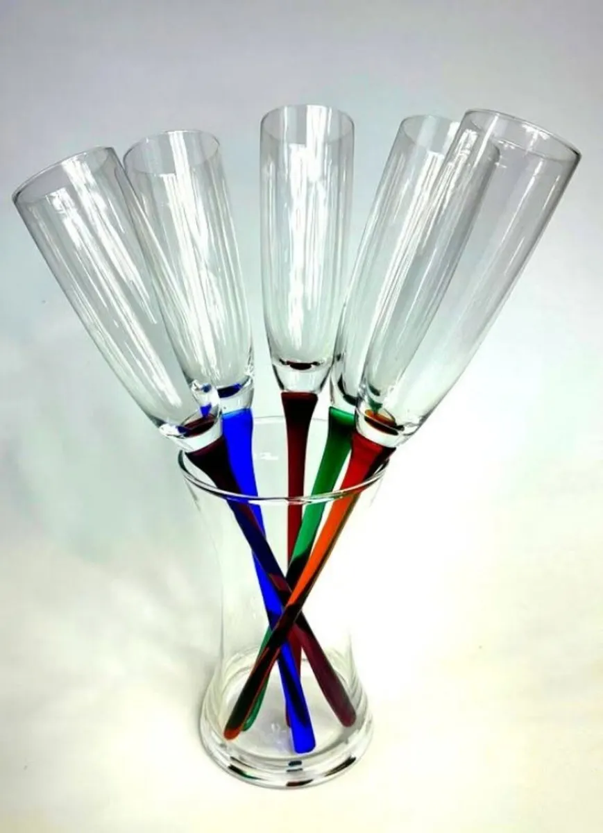 Vintage Harrods Bouquet Glassware Set-5 Glasses - Image 3