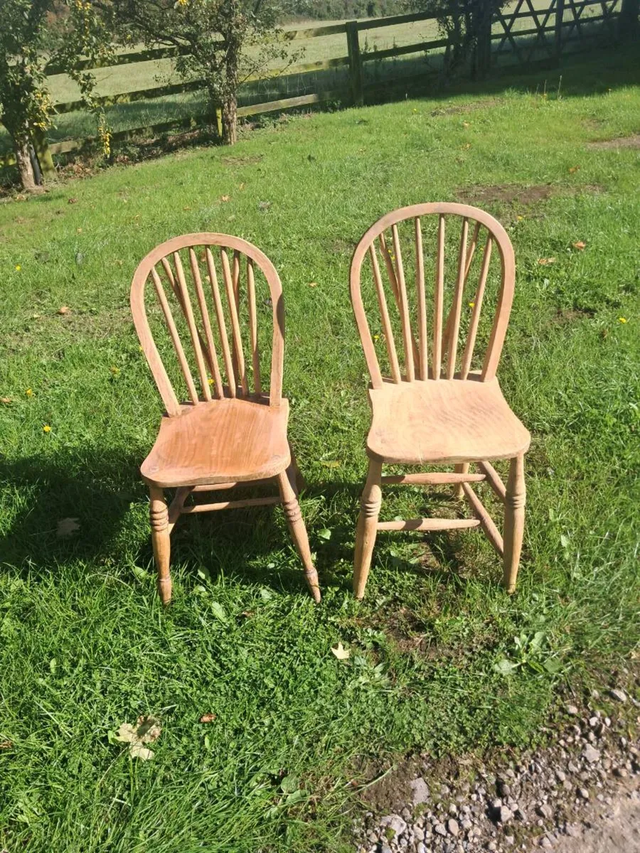 2 windsor kitchen chairs - Image 1