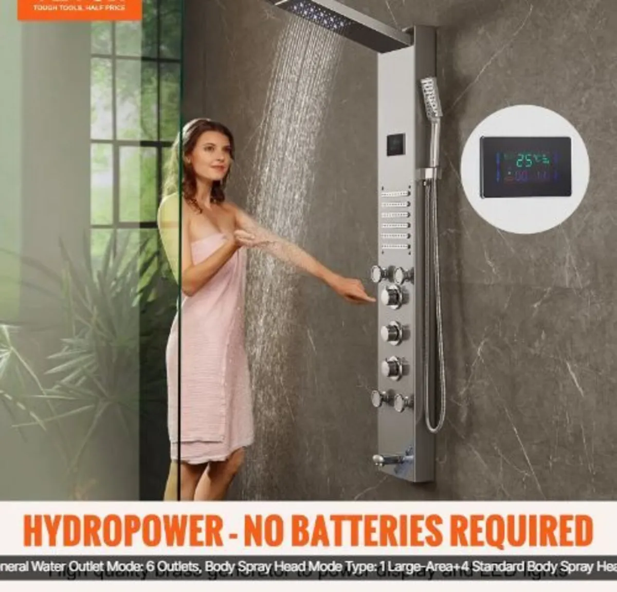 Shower Panel System, 6 Shower Modes - Image 1