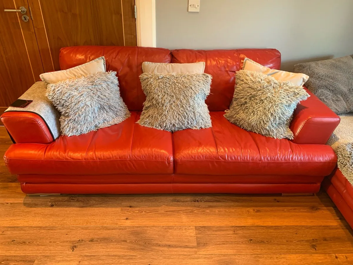 Leather Sofa x2 - Image 1
