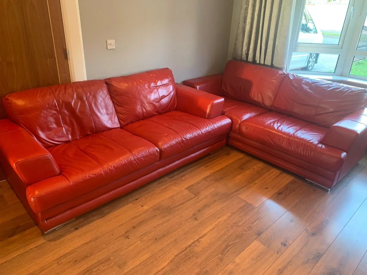 Leather Sofa x2 - Image 2