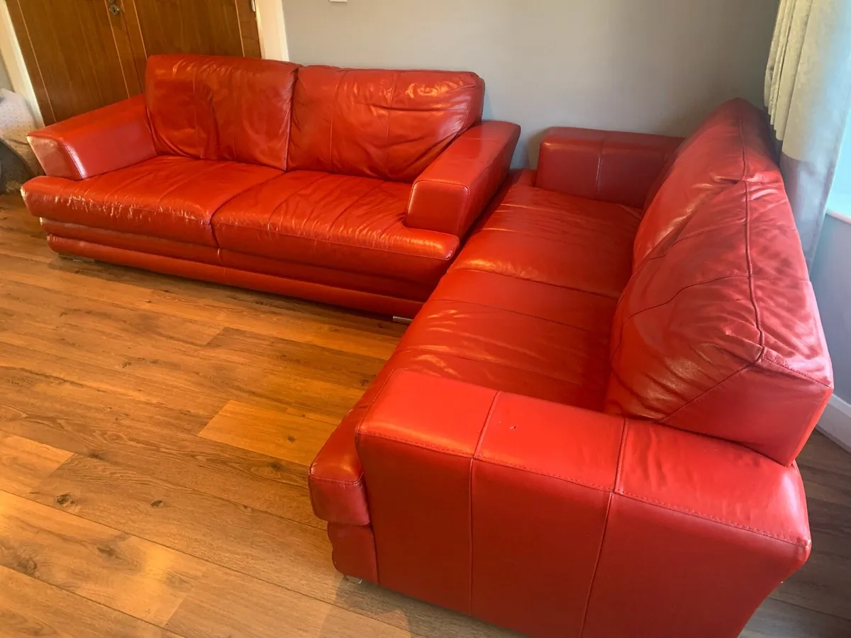 Leather Sofa x2 - Image 3