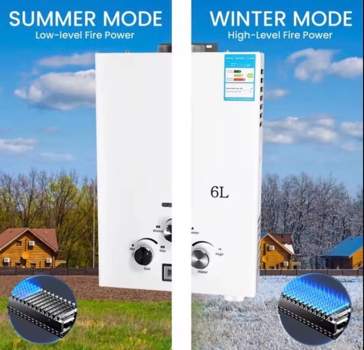 NEW LPG gas water heater 6L - Image 3