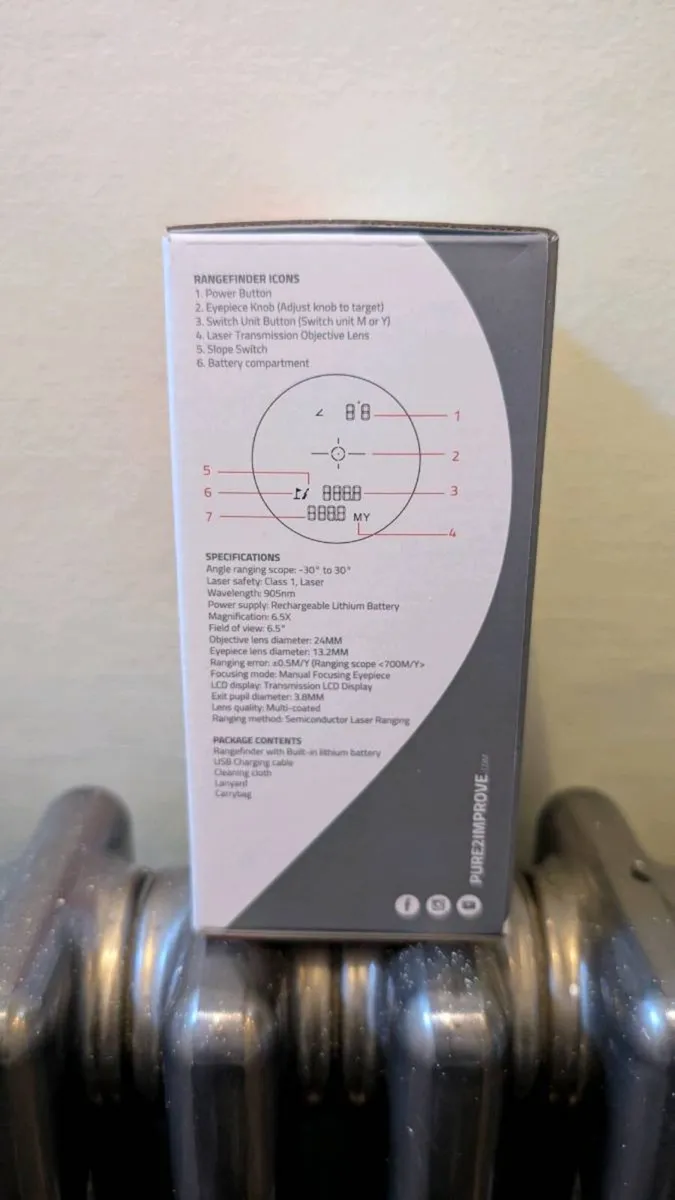 Laser Rangefinder – PURE 2 IMPROVE P‑25 (Brand New - Image 2