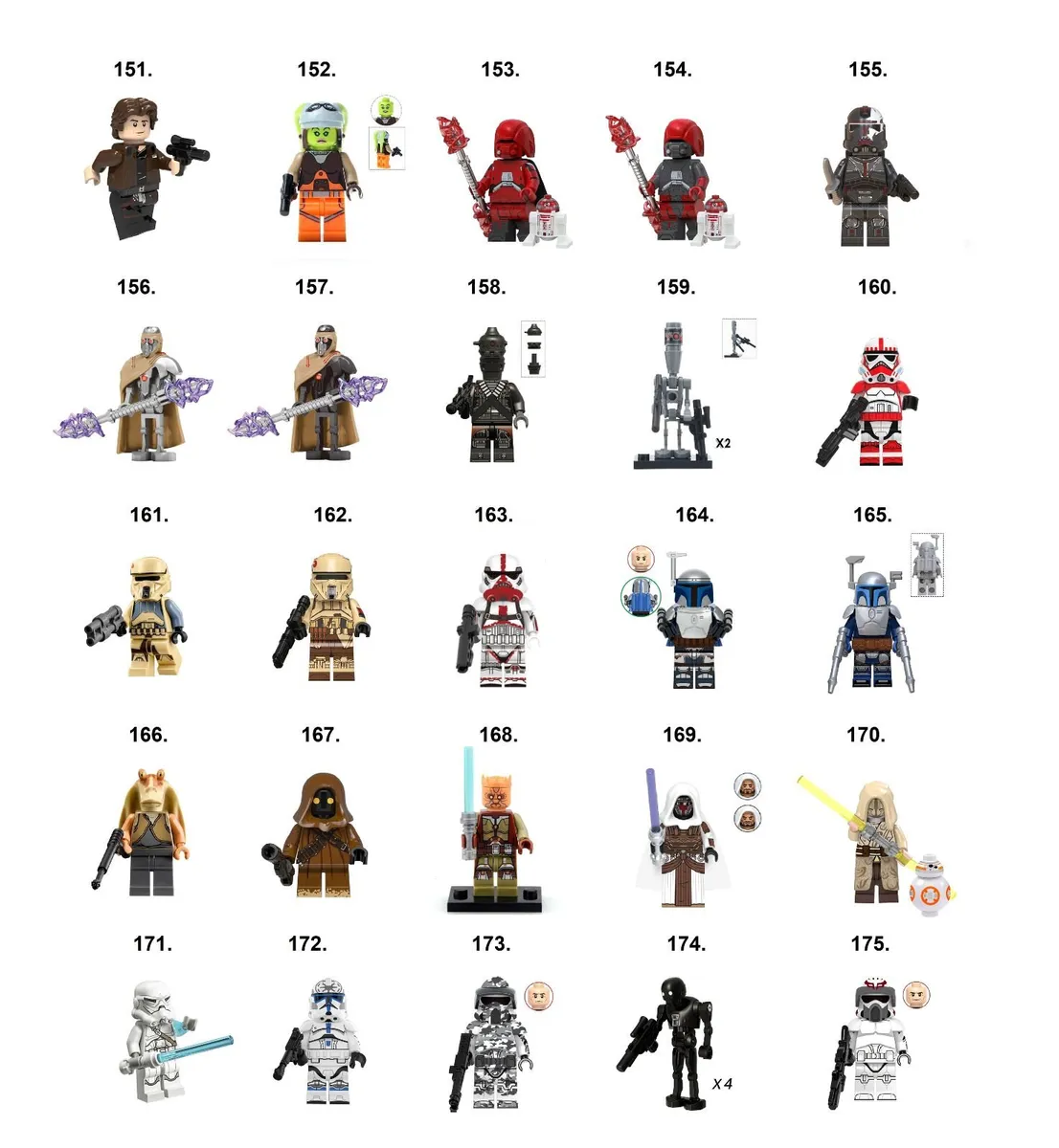 Star Wars Minifigures Lego Compatible H-P - Image 1
