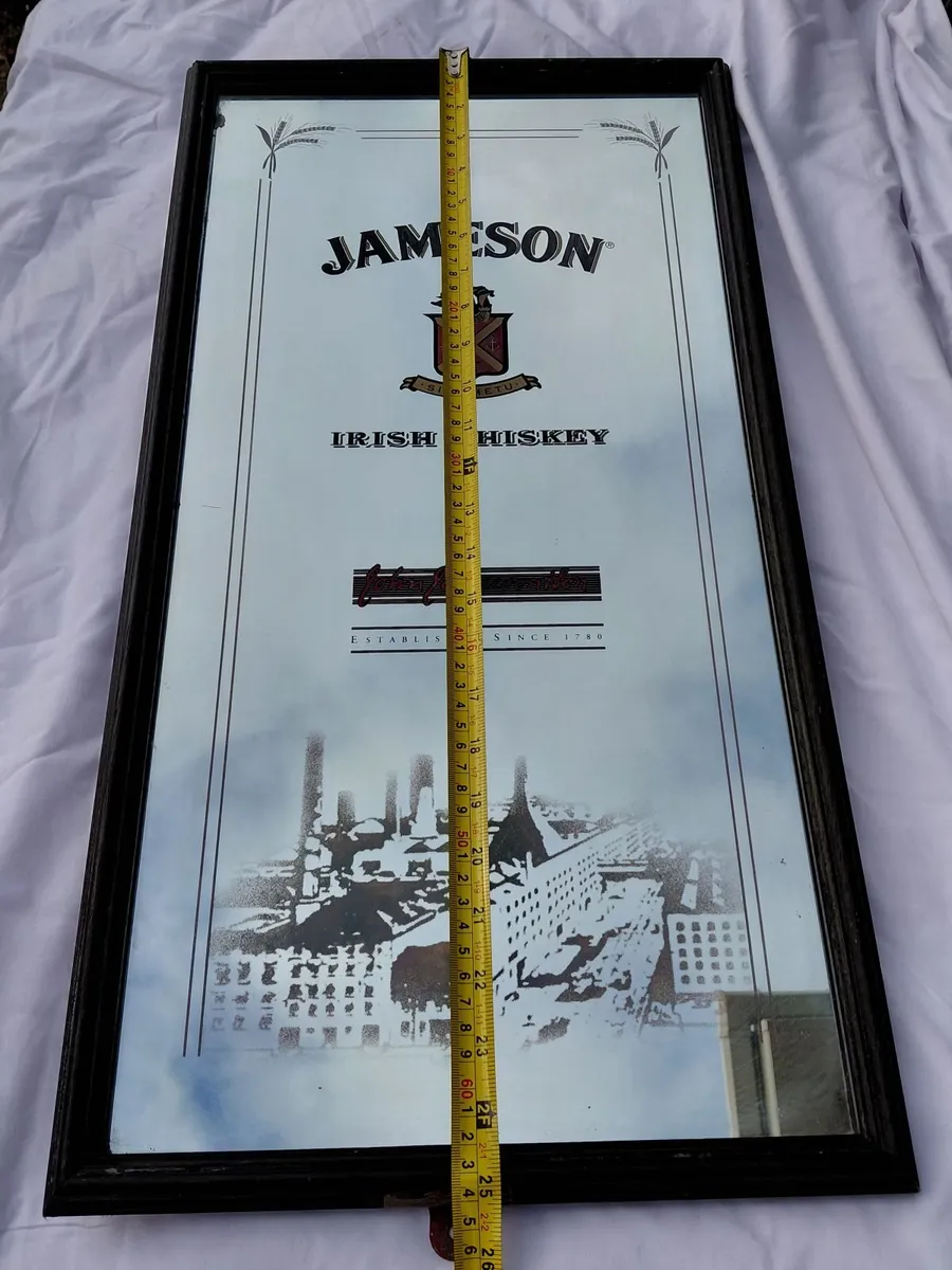 Vintage Jameson Irish Whiskey Mirror – 1970s - Image 2