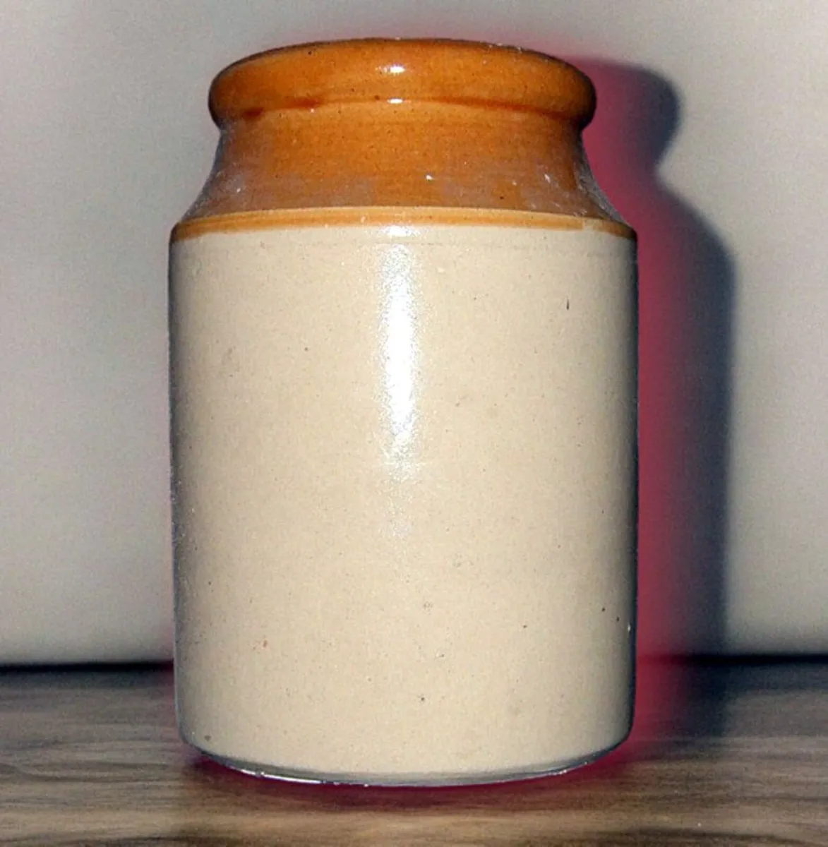 Vintage 9" Two-Tone Stoneware Pot/Crock-Pristine - Image 2