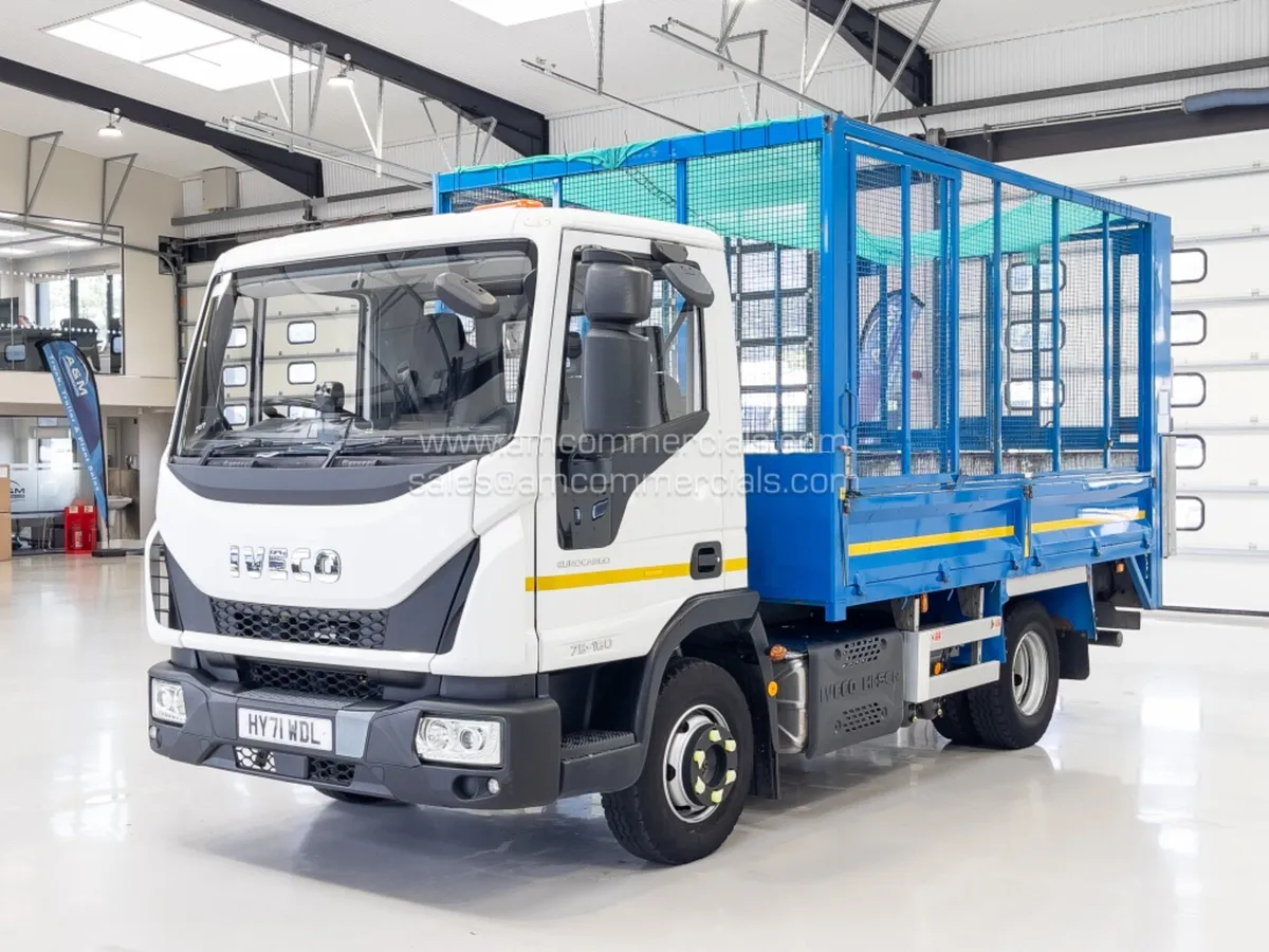 2021 IVECO EUROCARGO 75-160 DROPSIDE CAGED TIPPER - Image 3