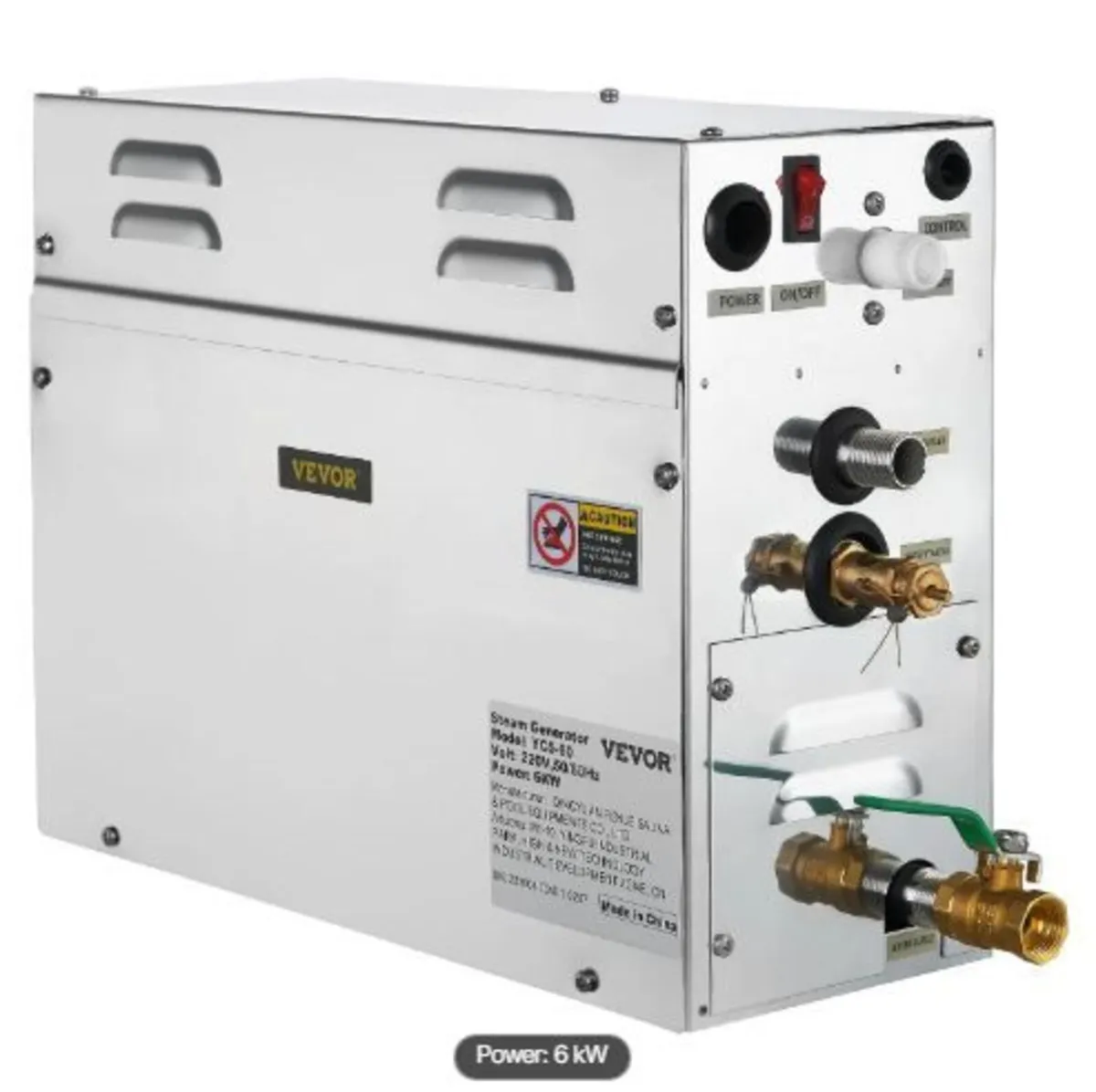 6KW Sauna Bath Steamer with LED Digital - Image 3
