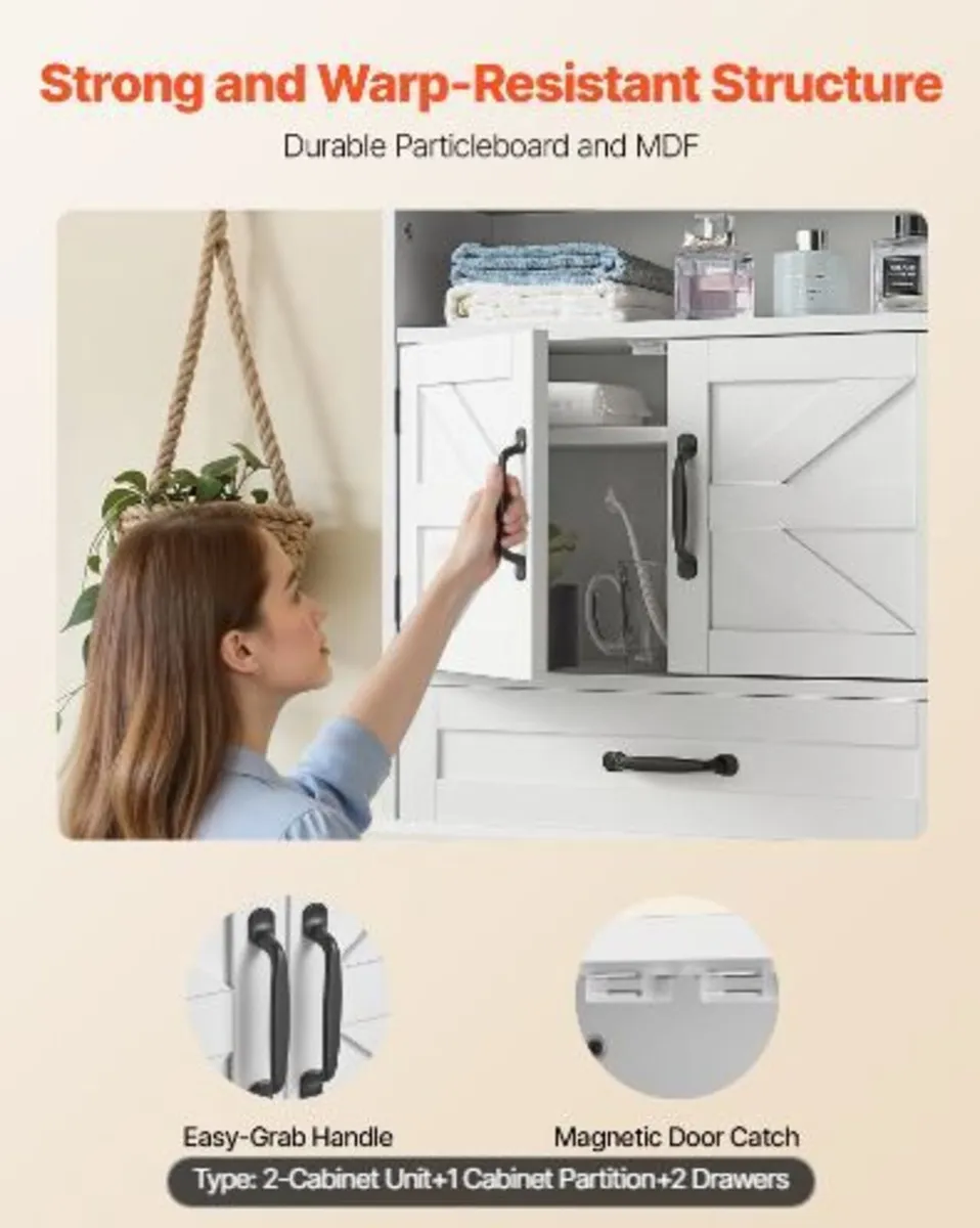 Bathroom Wall Cabinet, 2 Doors - Image 4