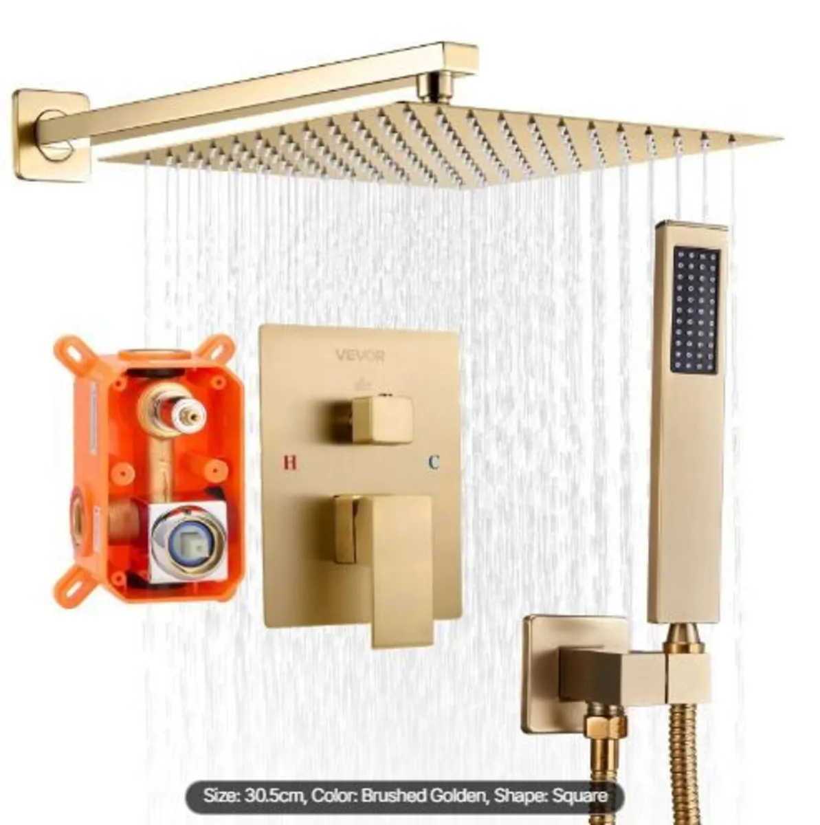 Shower Faucet Set, Rainfall Bathroom Shower - Image 1