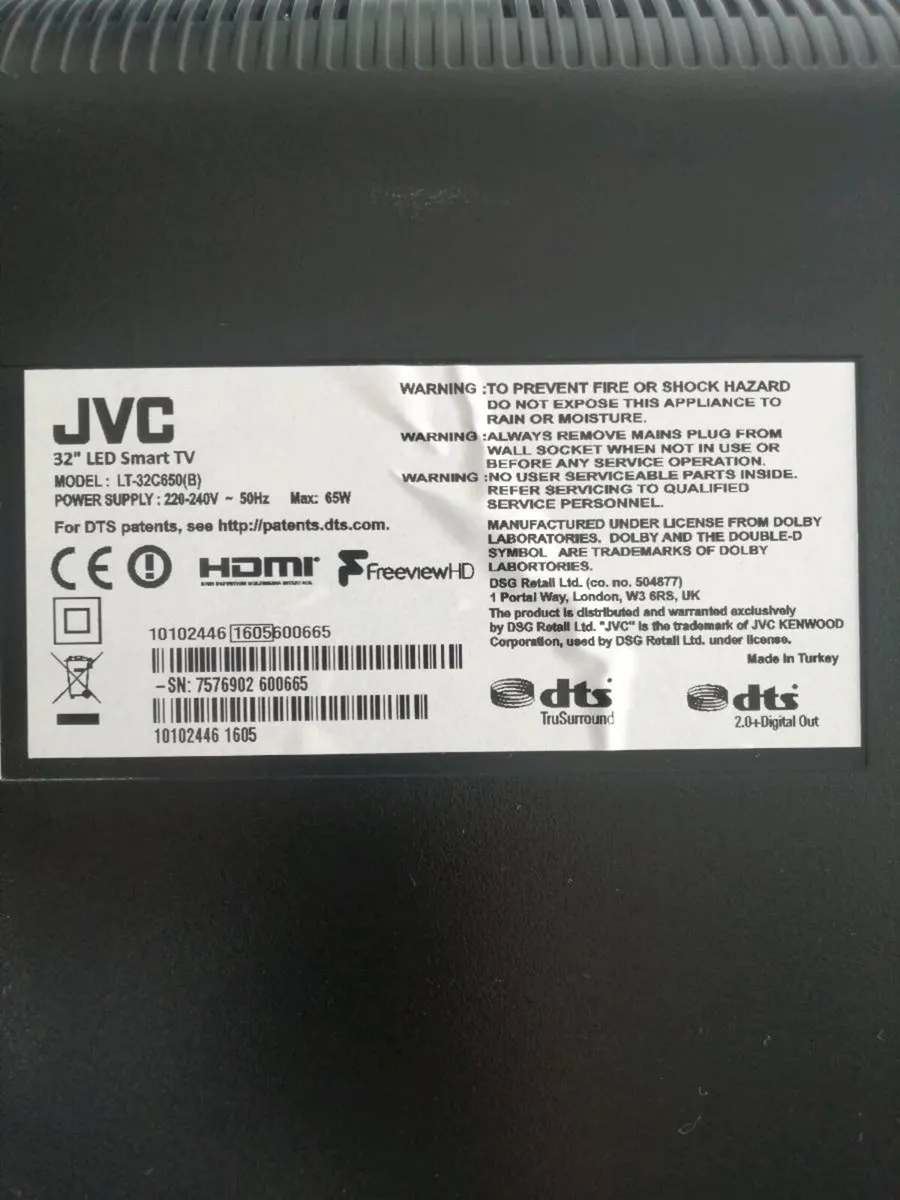 JVC LED 32" tv - Image 2