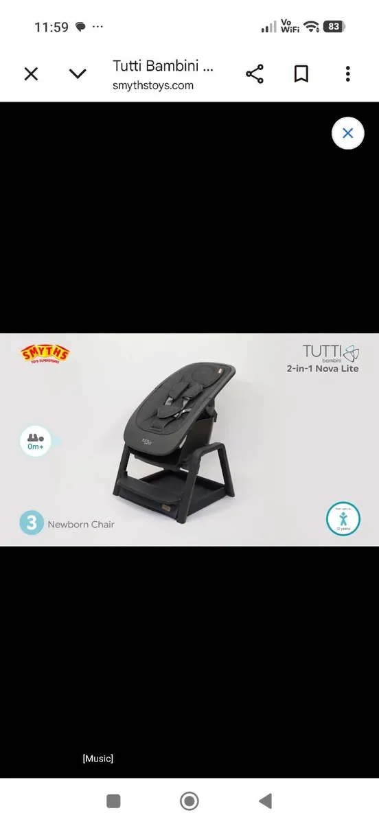 High chair and rocker. - Image 2