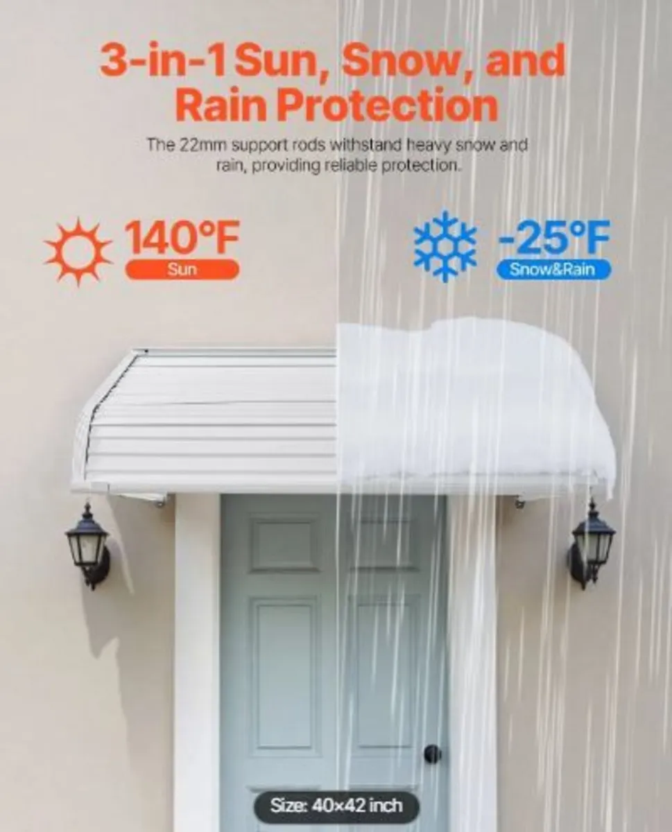 Aluminum Awning 40 x 42 in, Durable Window - Image 2