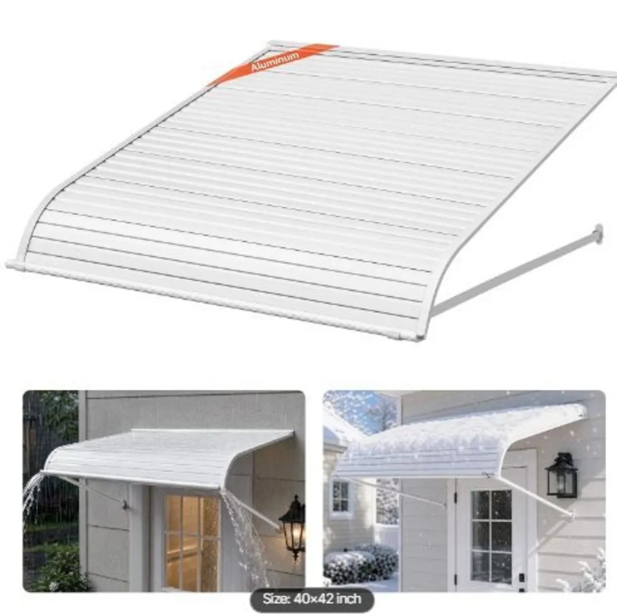 Aluminum Awning 40 x 42 in, Durable Window - Image 3