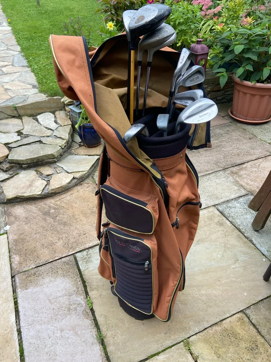 Left. Handed.   Golf. Clubs. &. Bag - Image 1