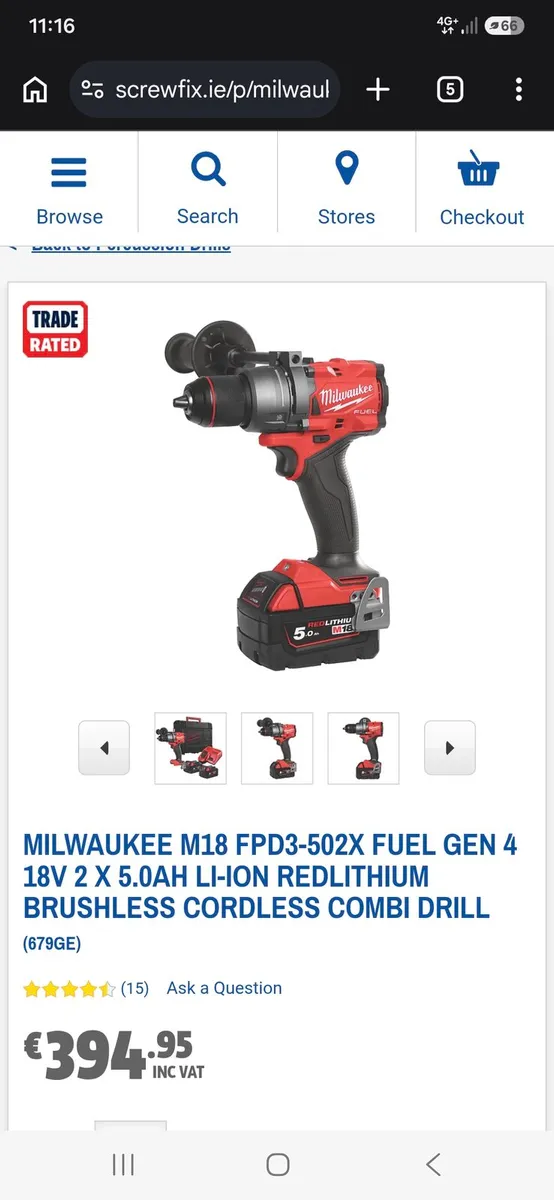 Milwaukee M18 Gen 4 FUEL Percussion Drill Kit | M1 - Image 1