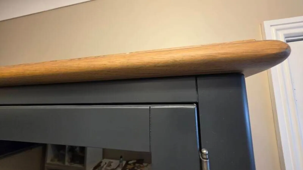 Solid Oak Display Cabinet - Image 4