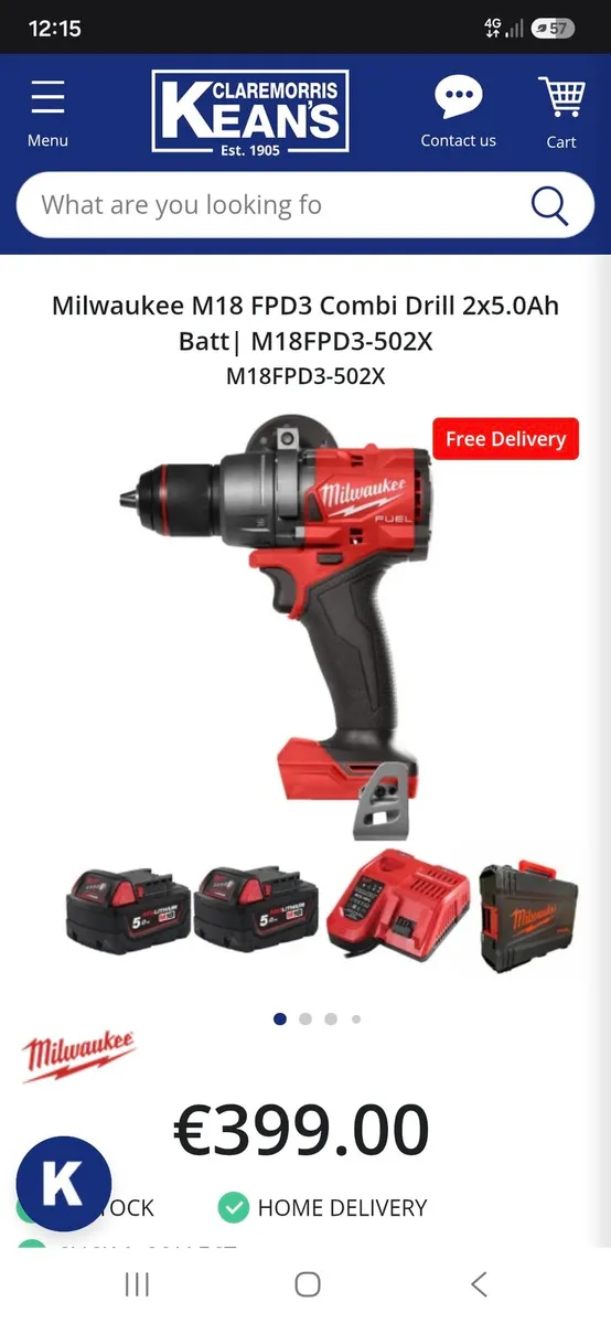 Milwaukee M18 Gen 4 FUEL Percussion Drill Kit | M1 - Image 4