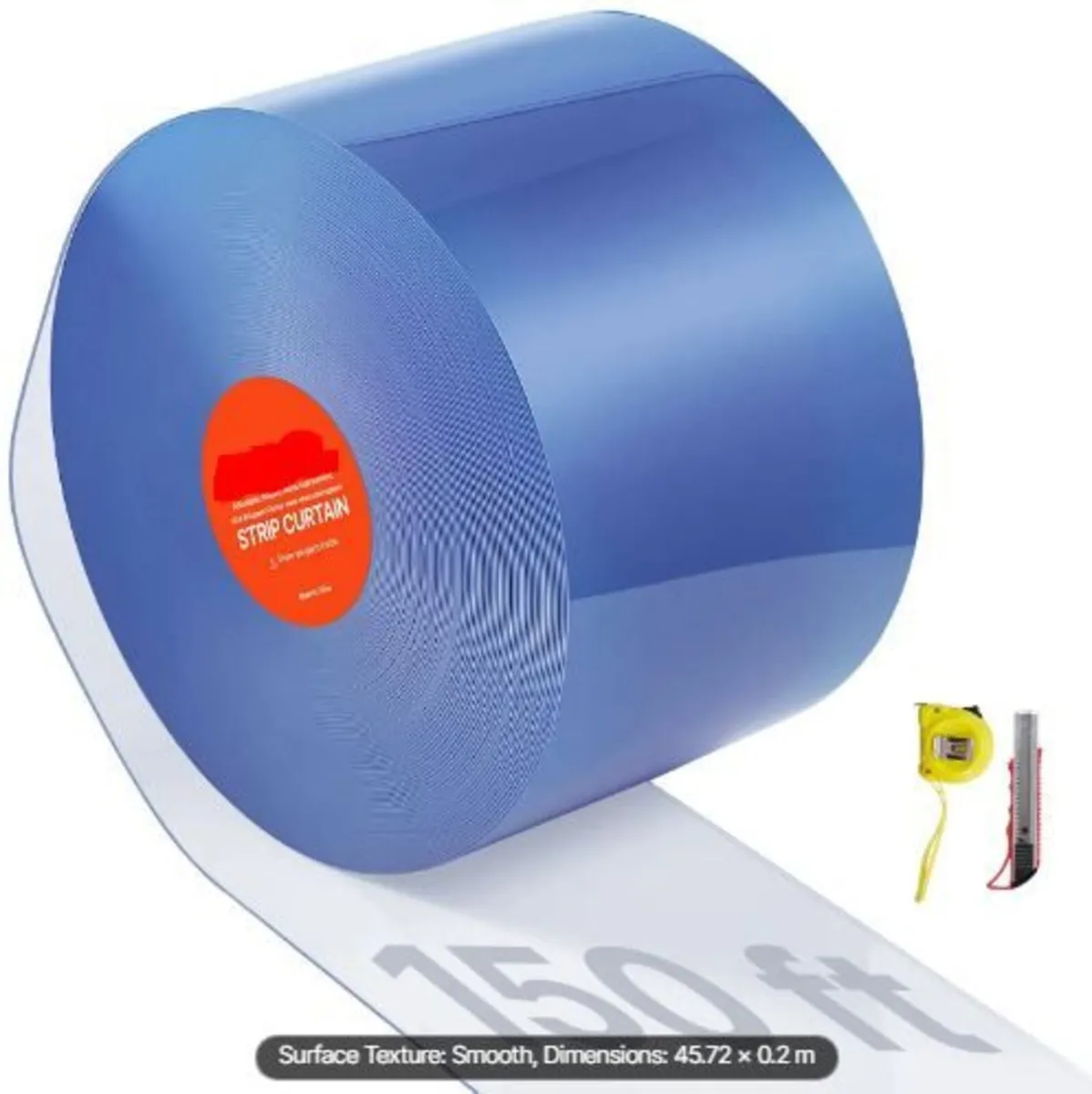 Clear PVC Strip Curtain, 45.7 m Length x 20 cm - Image 4